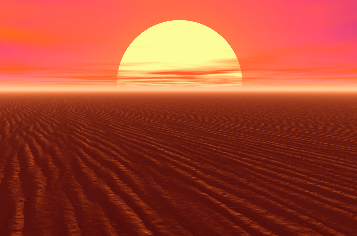 Desert at Sundown Candle