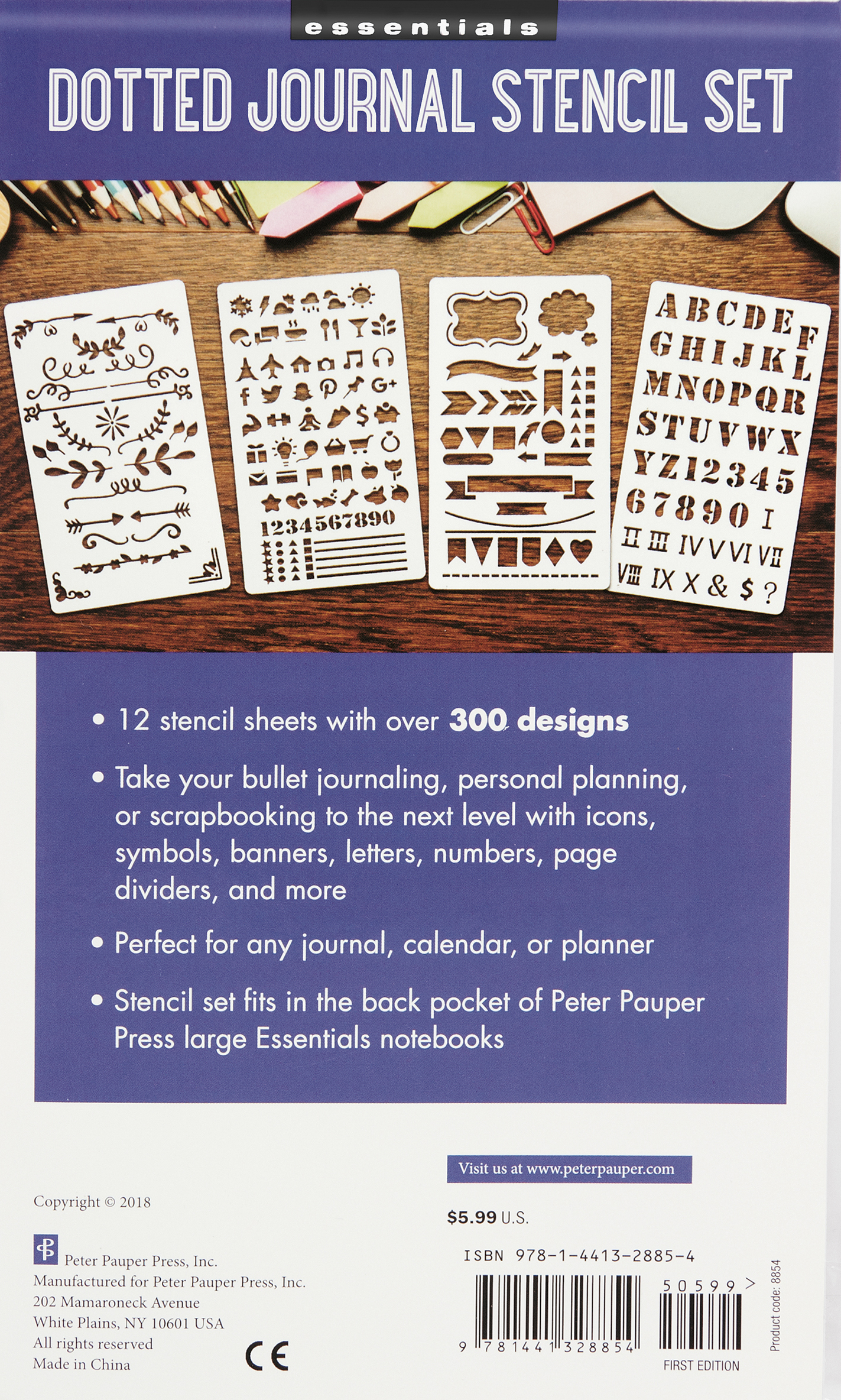 Essentials Dotted Journal Stencil Set