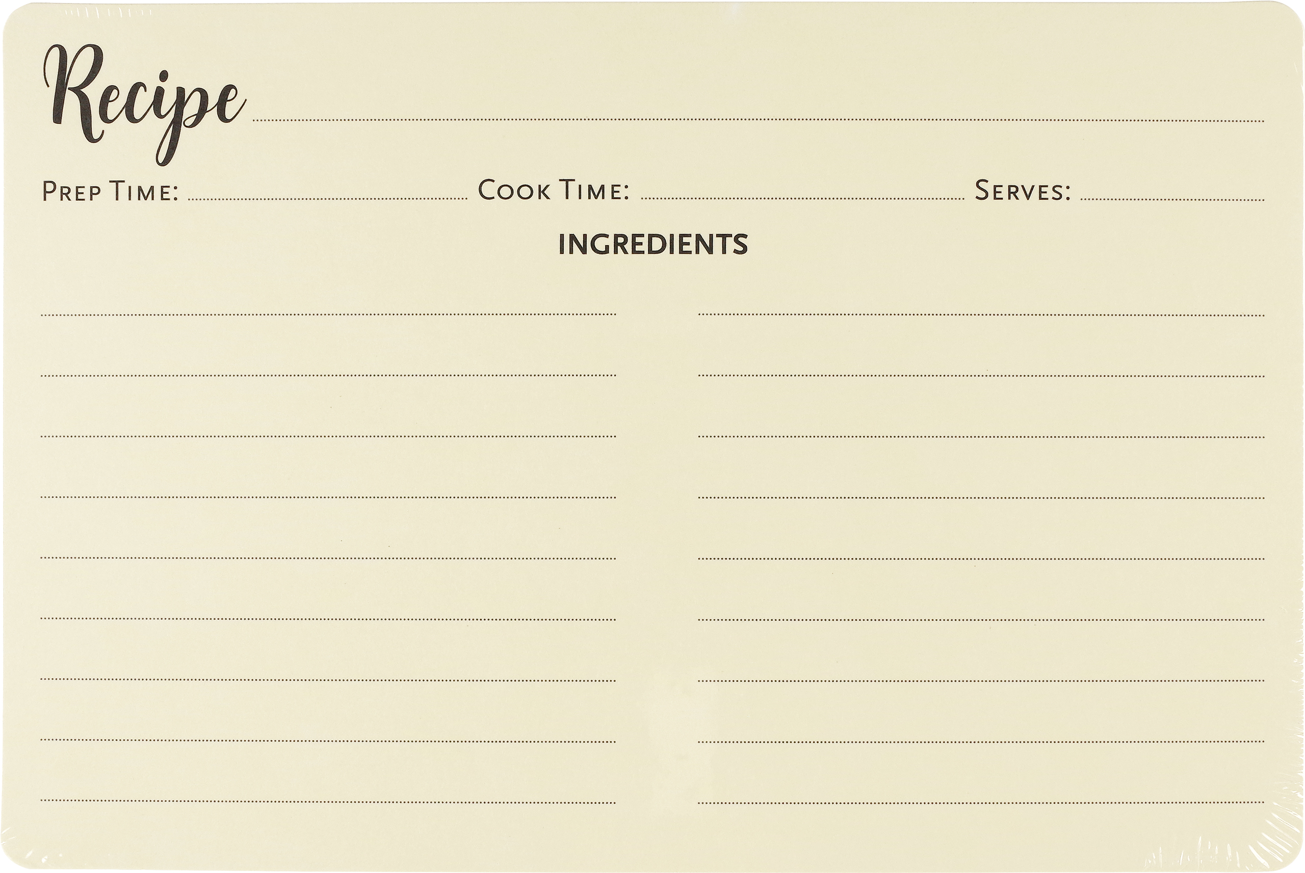 Recipe Card Refills Pack