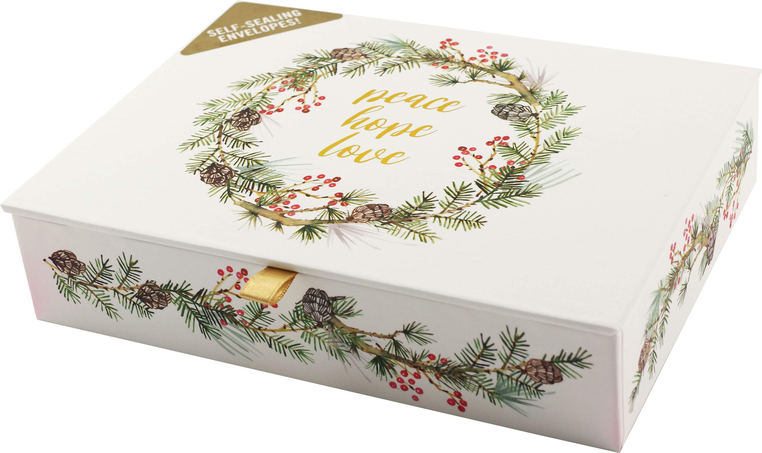 Festive Wreath Deluxe Boxed Holiday Cards