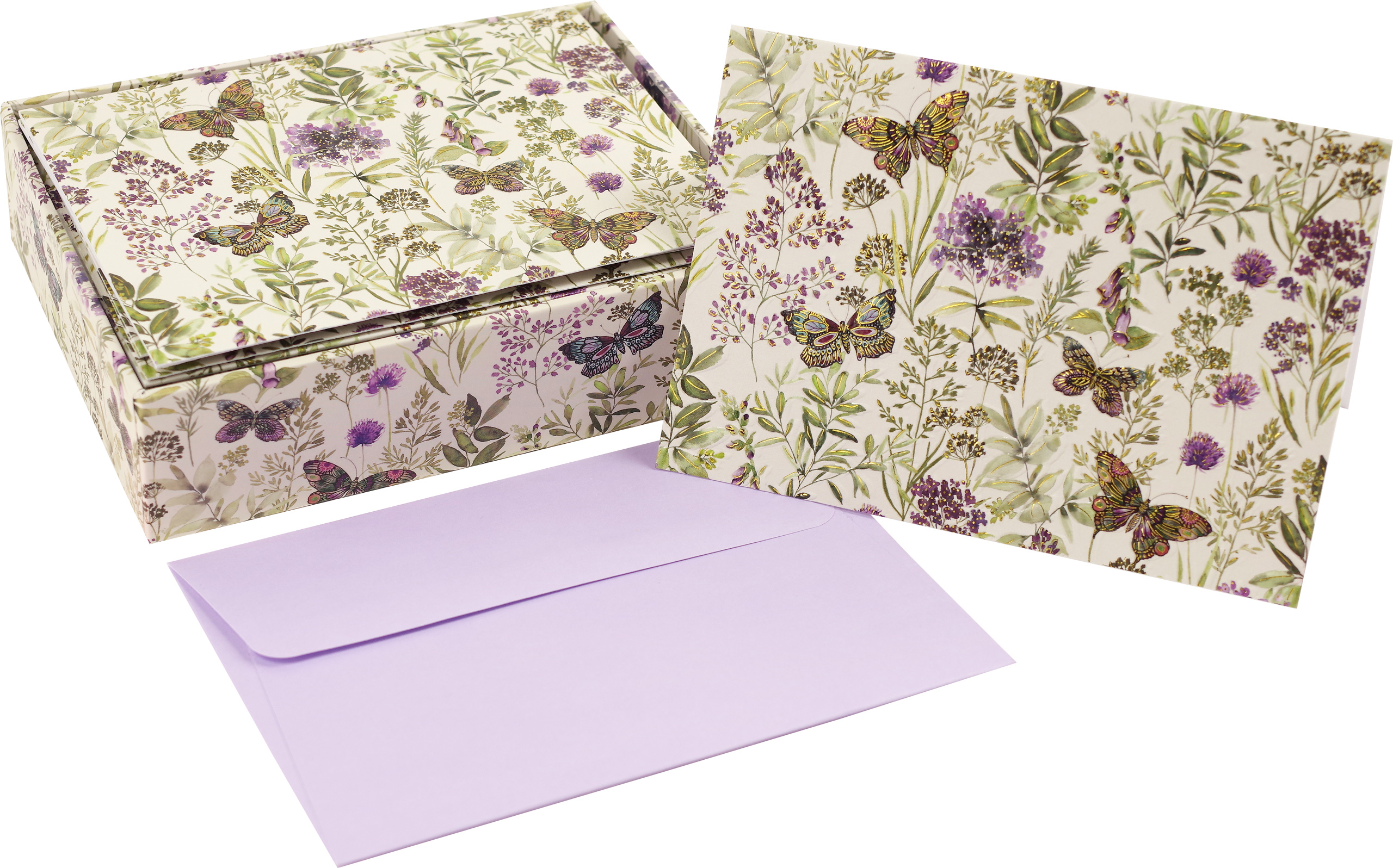 Amethyst Butterflies Note Cards
