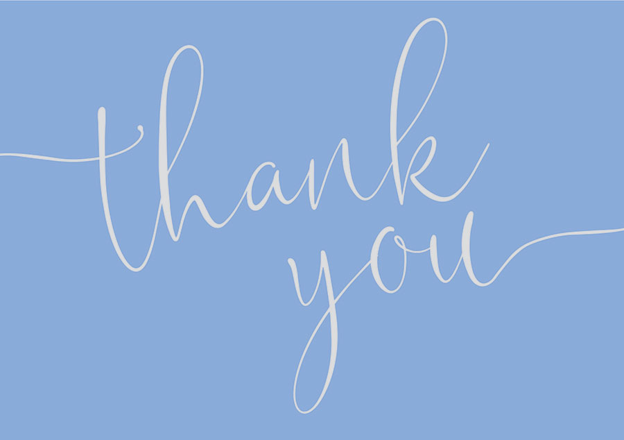 Periwinkle Thank You Notes