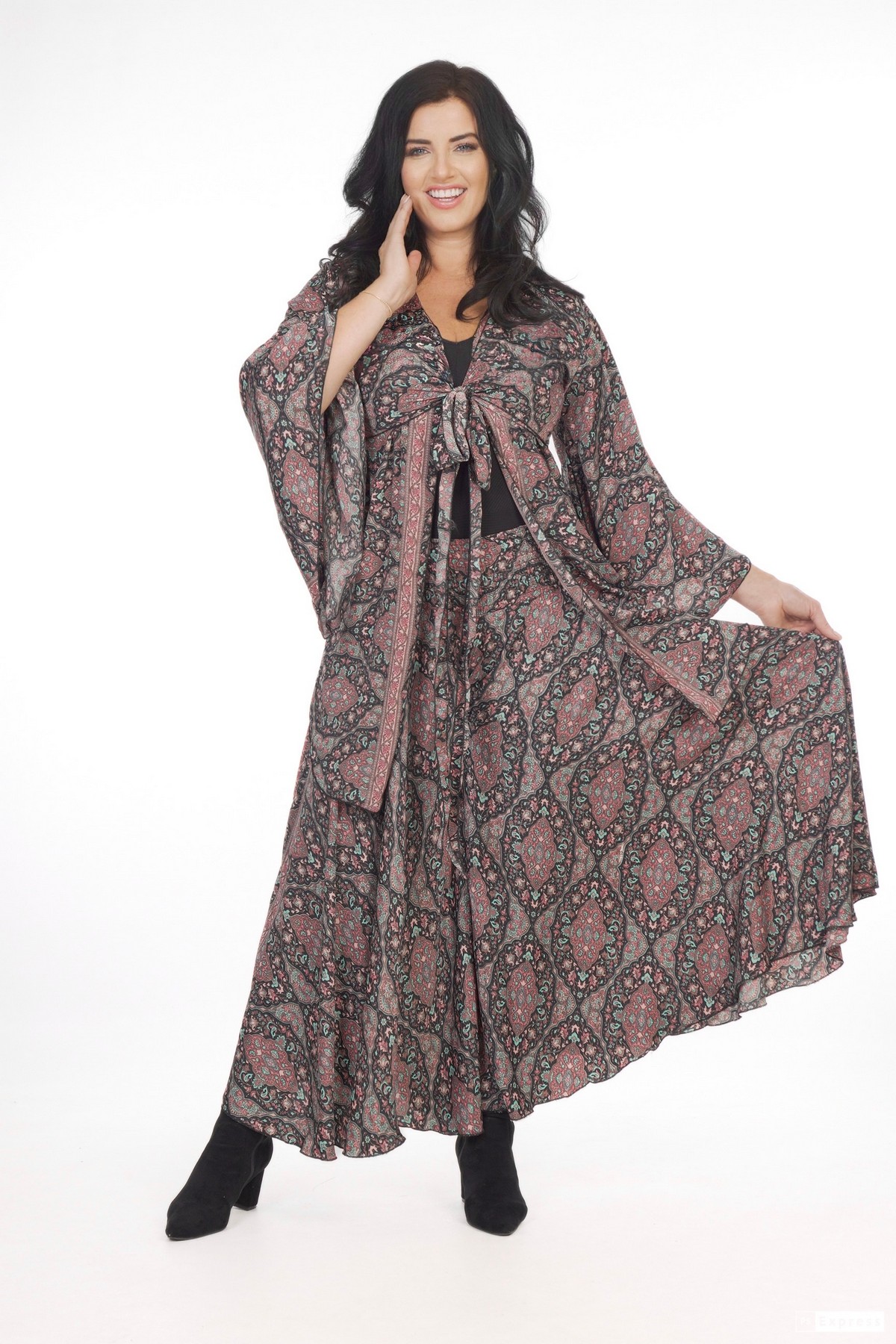 Ombak Designs Silk Umbrella Pants Black