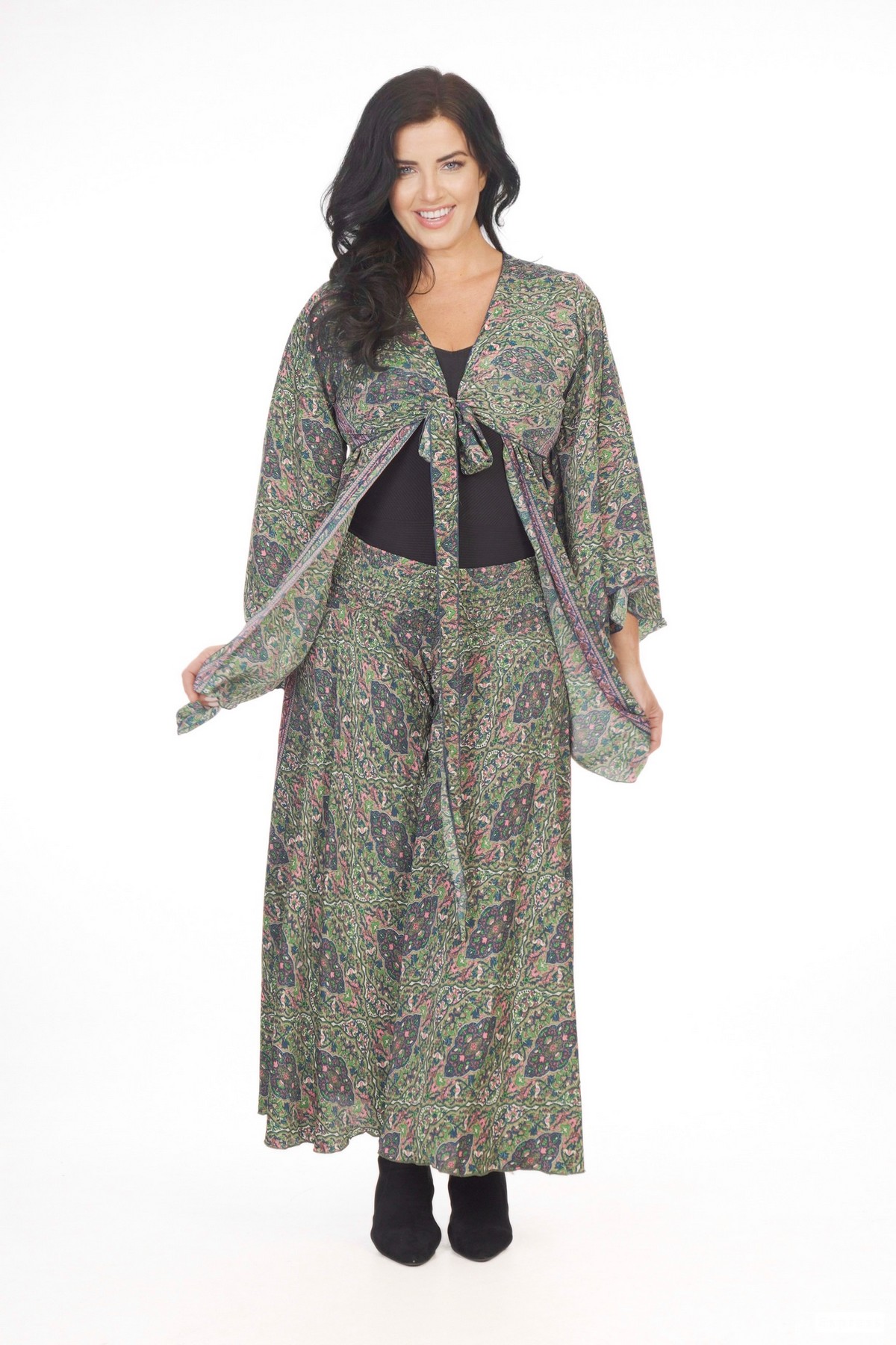 Ombak Designs Silk Kebaya Top Green