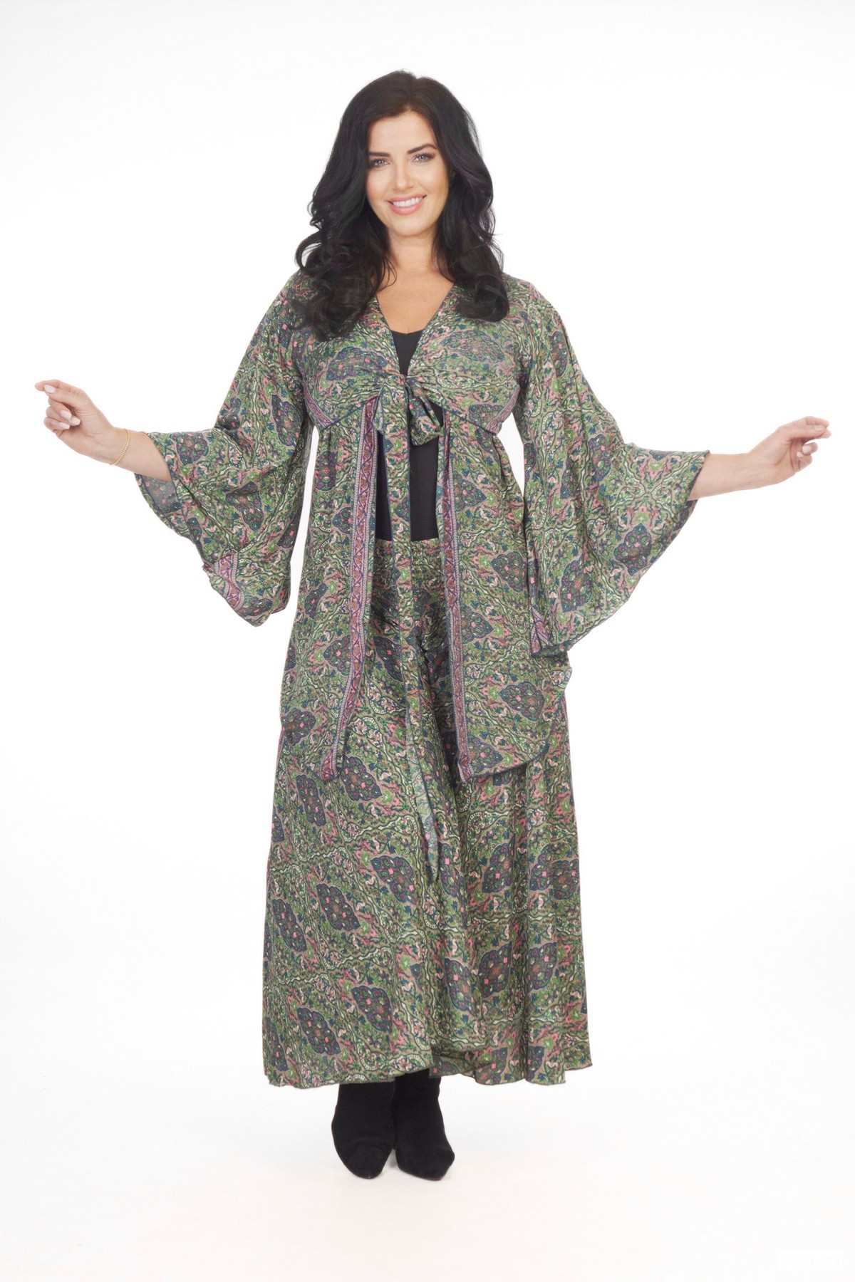 Ombak Designs Silk Kebaya Top Green