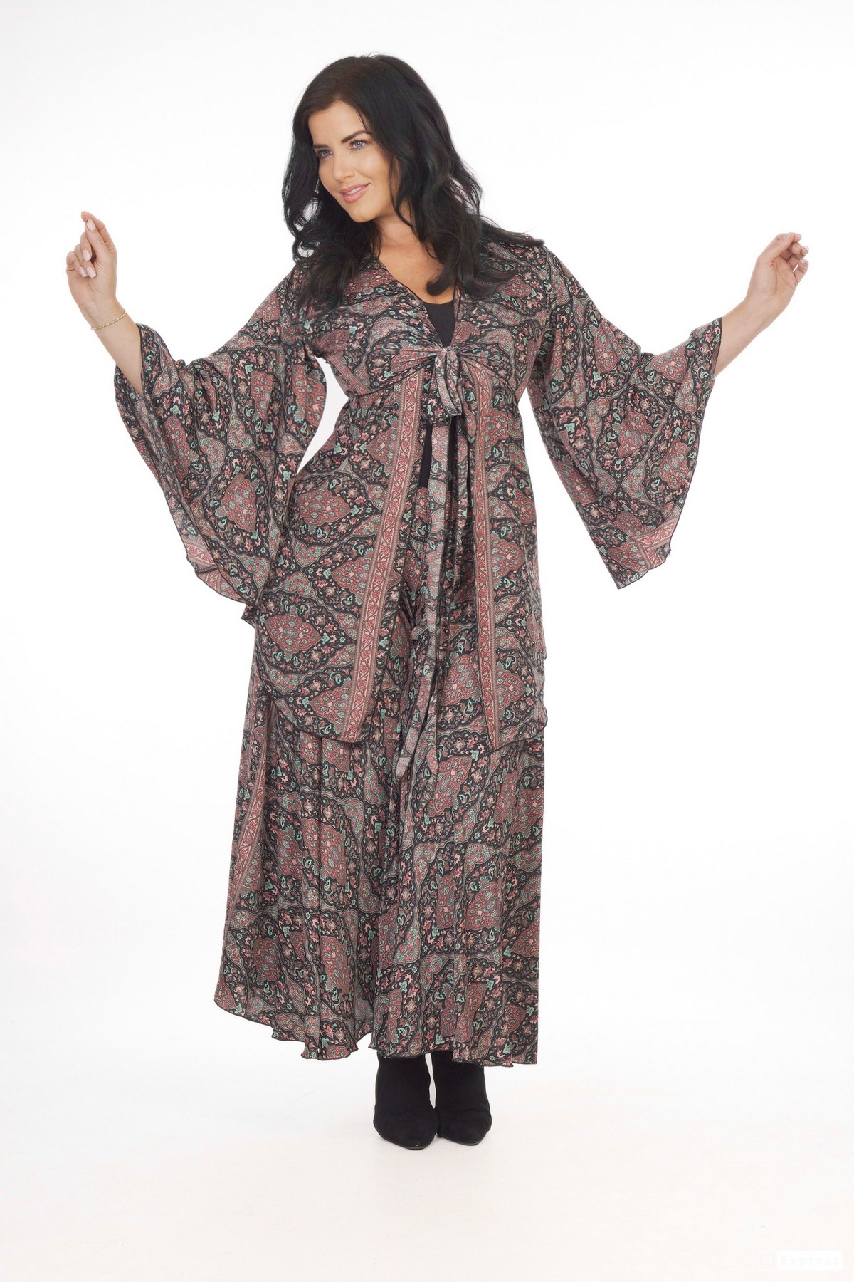 Ombak Designs Silk Kebaya Top Black
