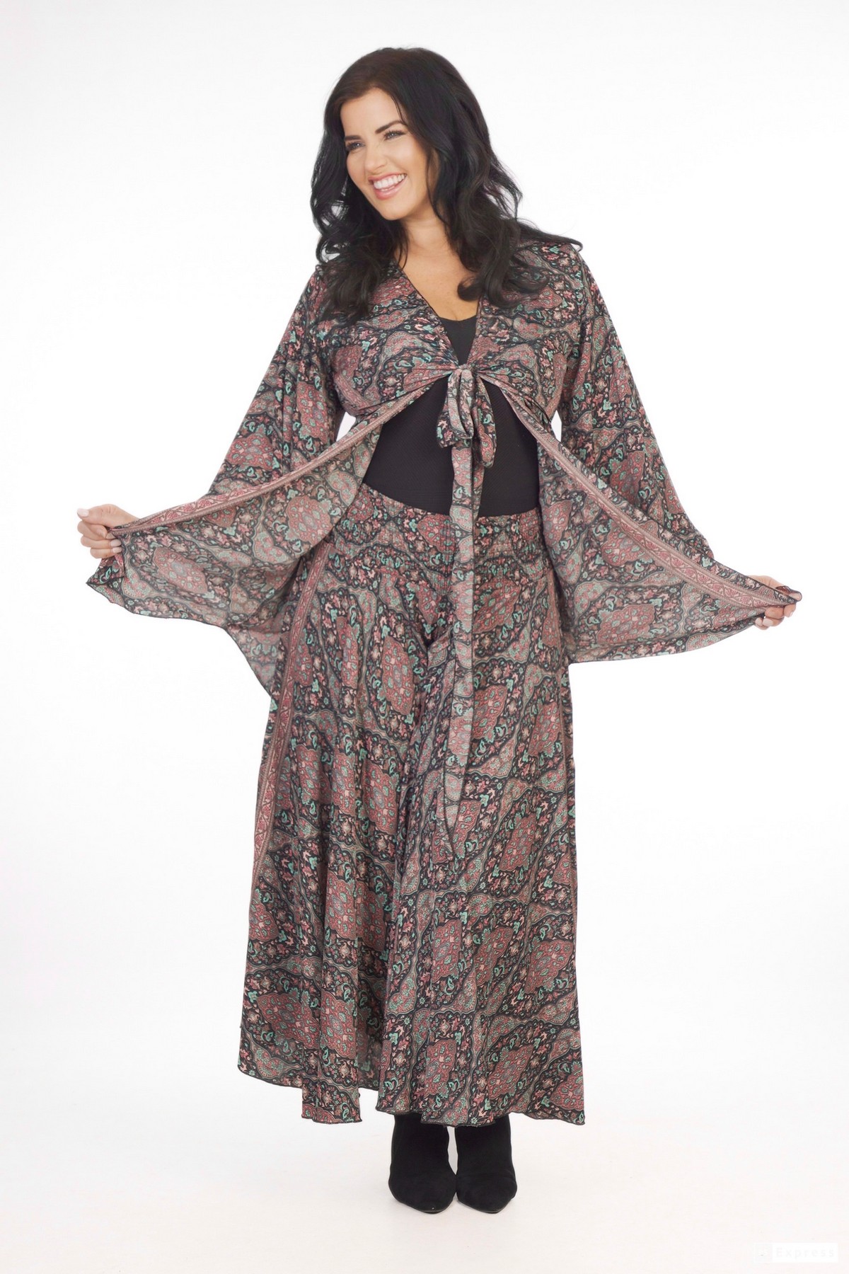 Ombak Designs Silk Kebaya Top Black