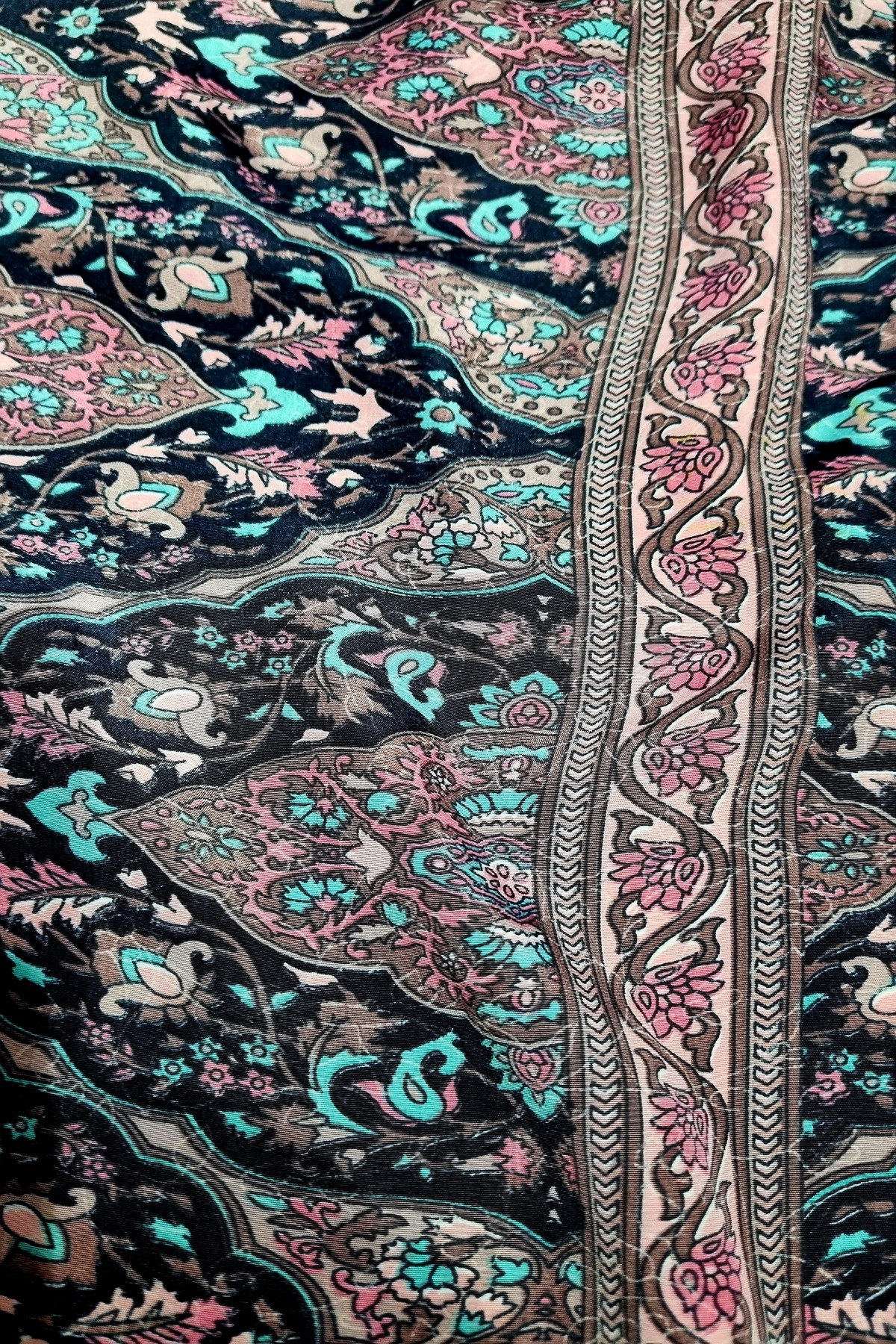 Ombak Designs Silk Kebaya Top Black