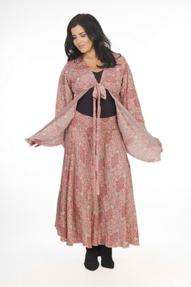 Ombak Designs Silk Kebaya Top Pink