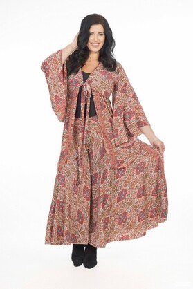 Ombak Designs Silk Kebaya Top Red
