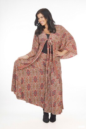 Ombak Designs Silk Kebaya Top Red