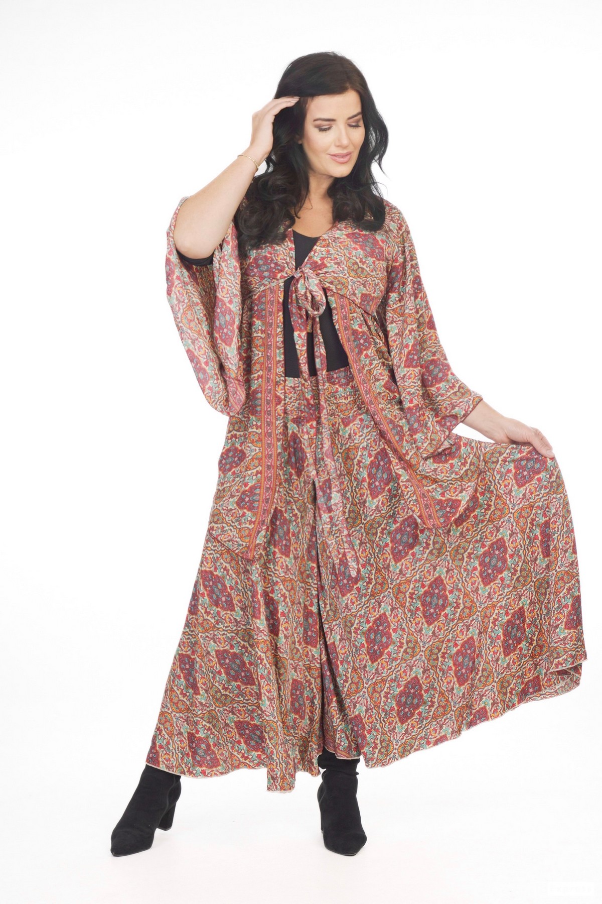 Ombak Designs Silk Kebaya Top Red