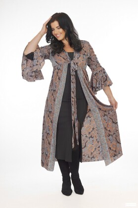 Ombak Designs Long Silk Tp Black/Blue