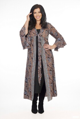 Ombak Designs Long Silk Tp Black/Blue