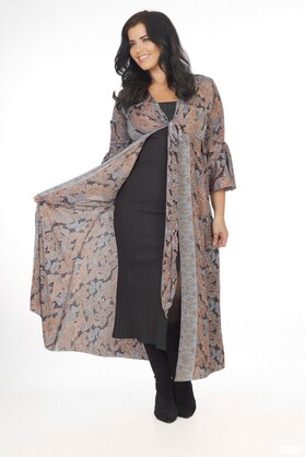 Ombak Designs Long Silk Tp Black/Blue