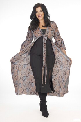 Ombak Designs Long Silk Tp Black/Blue