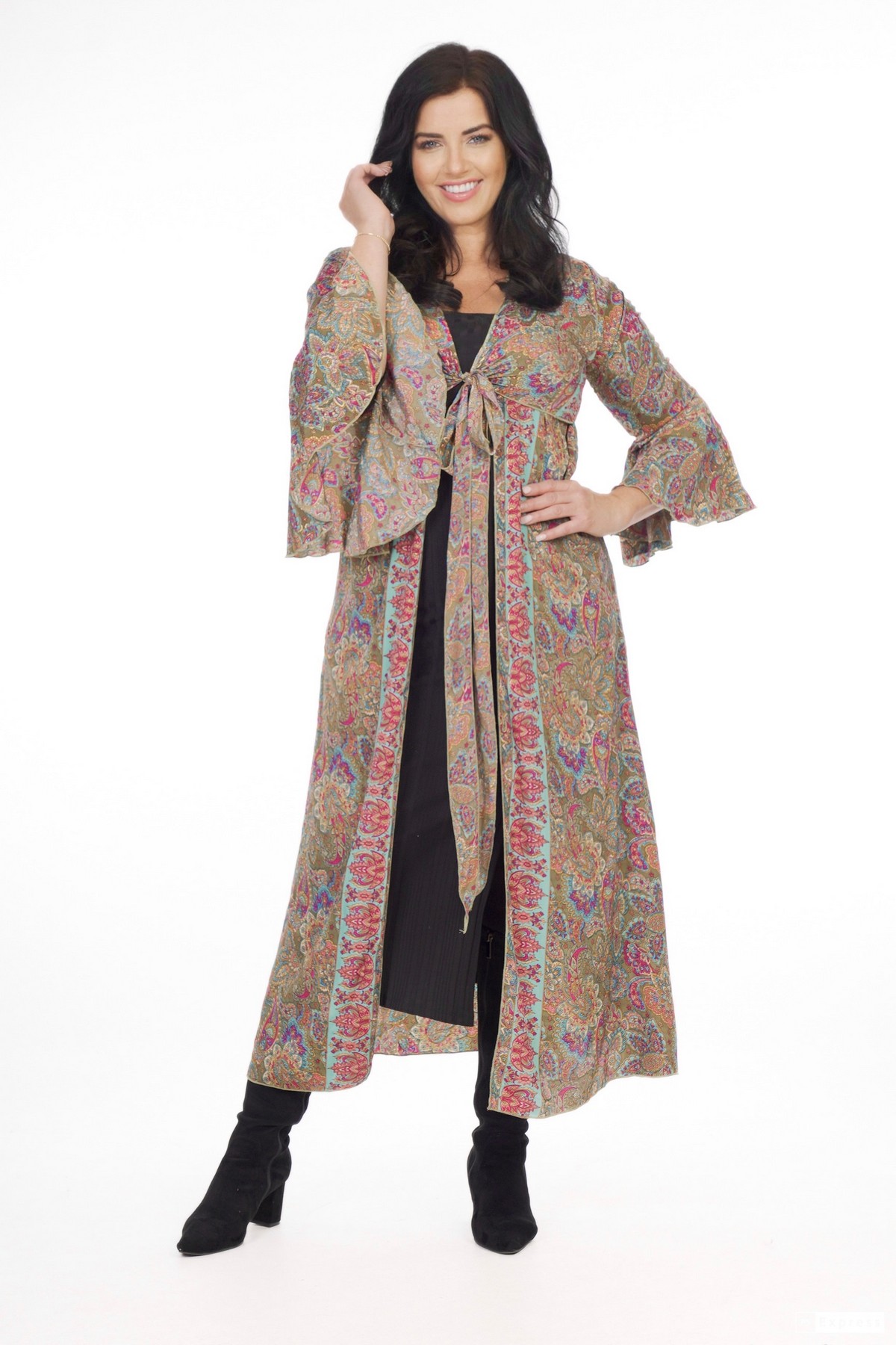 Ombak Designs Long SIlk Top Sage