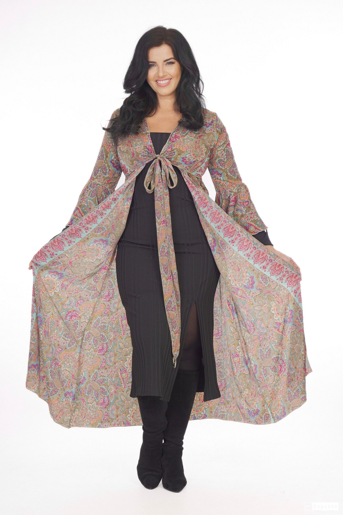 Ombak Designs Long SIlk Top Sage