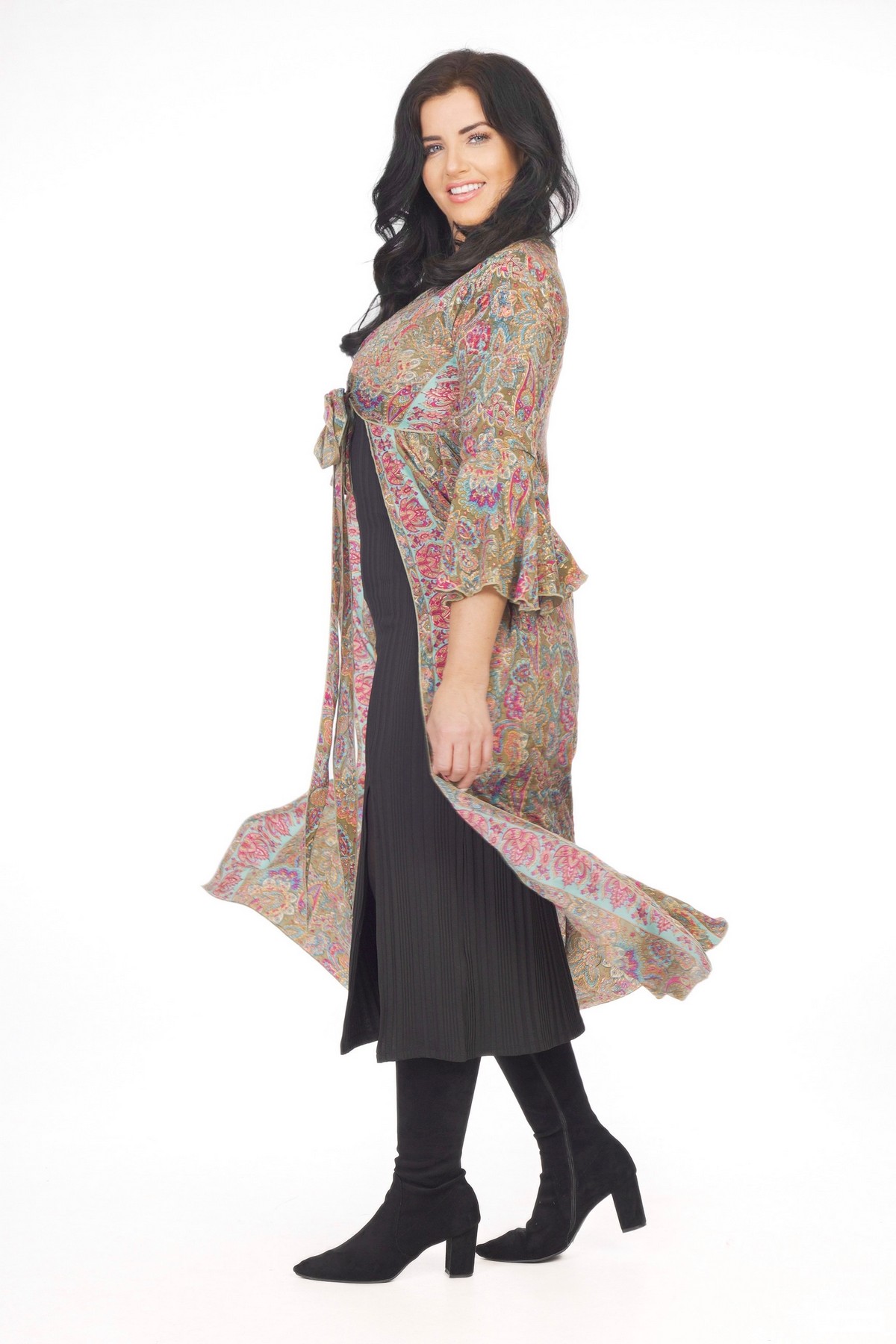 Ombak Designs Long SIlk Top Sage