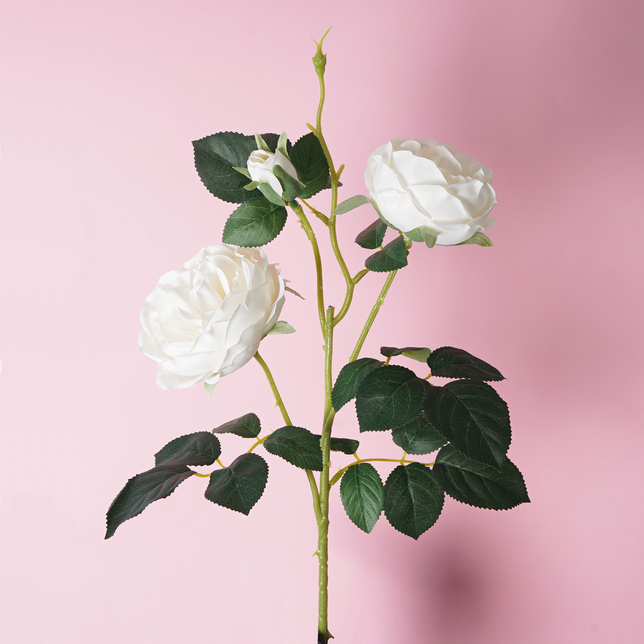 Artificial English Rose Spray 3H 66CM