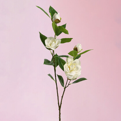 Artificial Real Touch Camellia Spray 2H 68CM