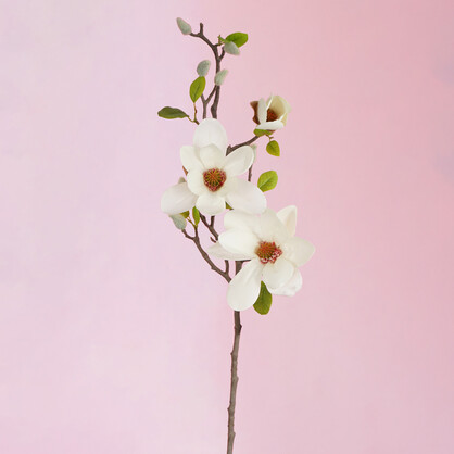 Artificial Real Touch Magnolia Spray 3H 75CM