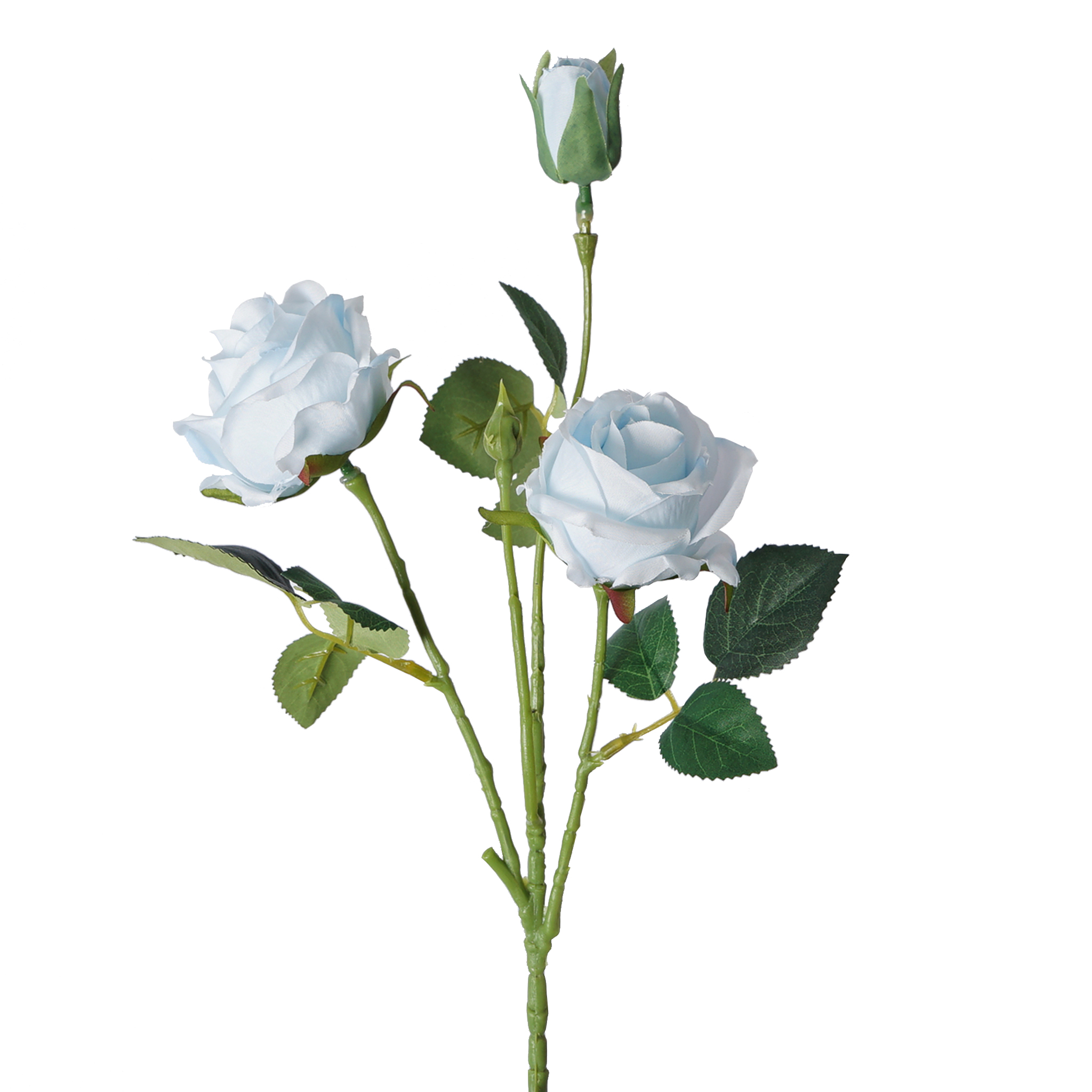 Artificial Bush Rose Spray 3H 52CM