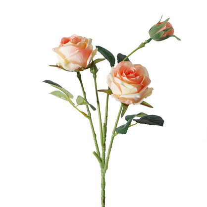 Artificial Bush Rose Spray 3H 52CM