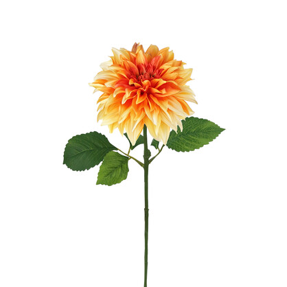 Artificial Dahlia Stem Orange 74CM