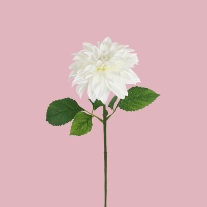 Artificial Dahlia Stem White 74CM