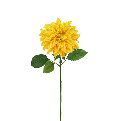 Artificial Dahlia Stem Yellow 74CM