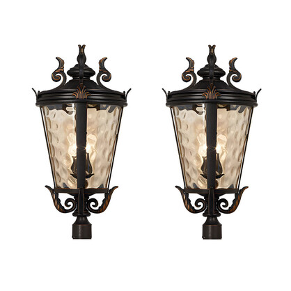 Vintage Lantern 2X 71.2cm Wall Lamp Modern Aluminum & Glass Wall Light Classic Outdoor Sconce Decorative Exterior Lighting