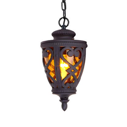 Vintage Lamp 48cm  Aluminum Glass Lantern Chandelier for Home Decor
