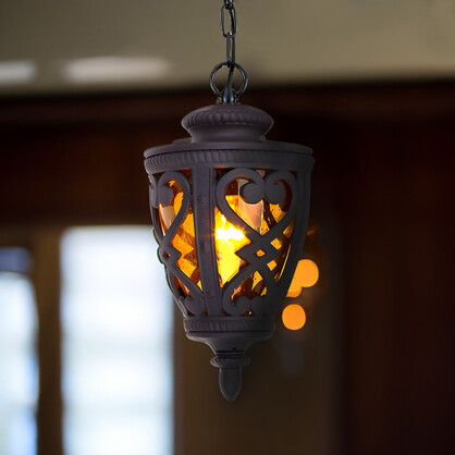 Vintage Lamp 4X 48cm  Aluminum Glass Lantern Chandelier for Home Decor