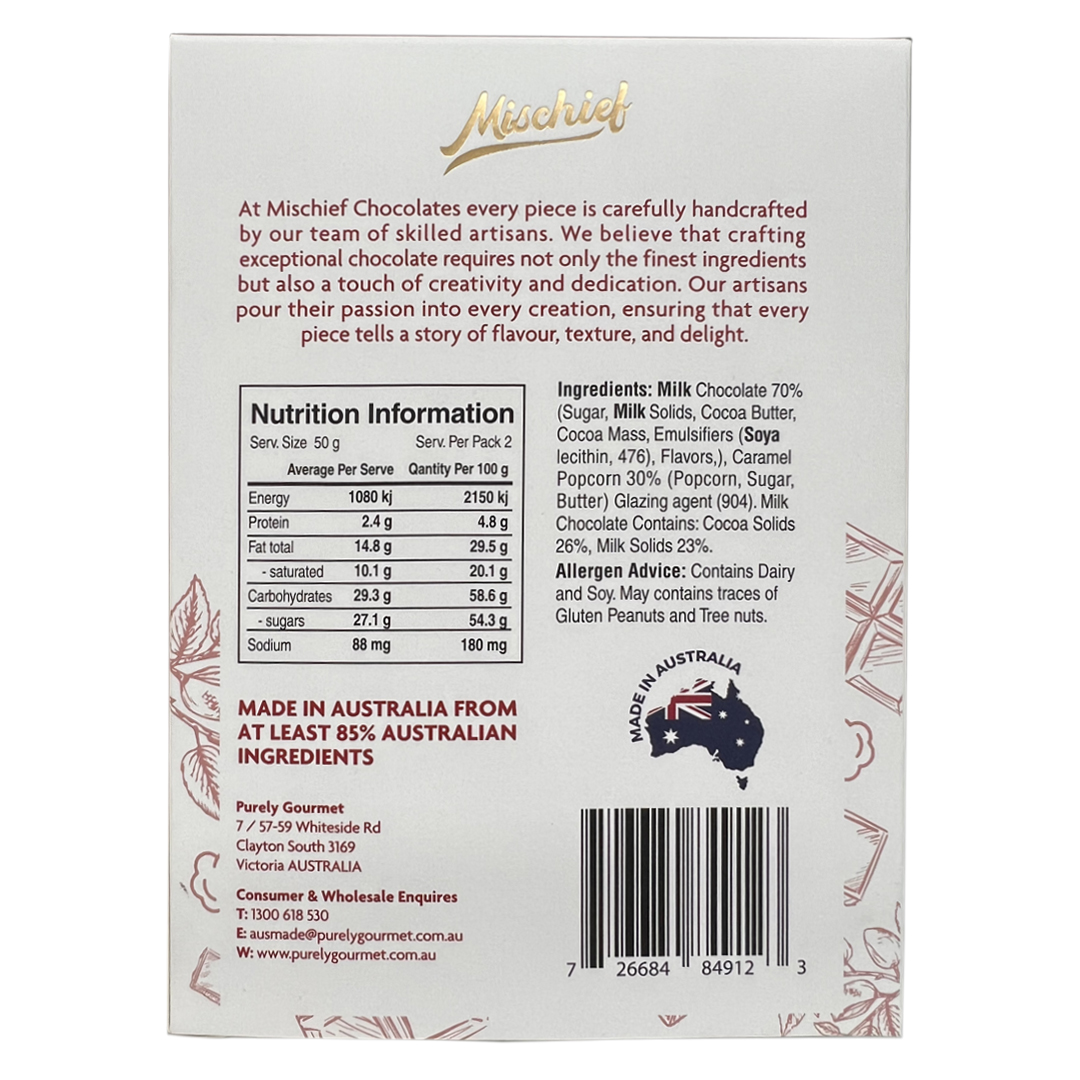 Milk Chocolate Popcorn 100g