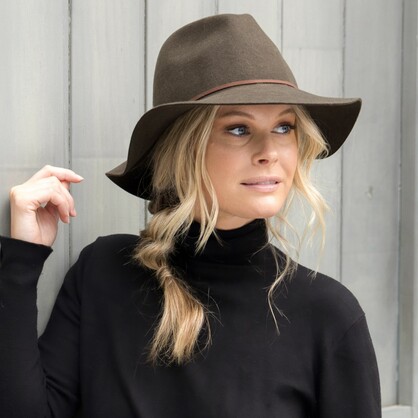 RW080 DK CHOCOLATE 58CM (M/L) - HELICON FEDORA
