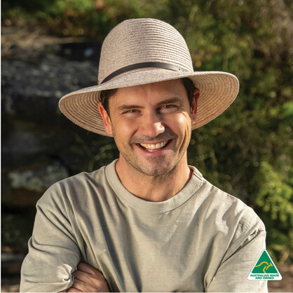 AP002 SAND/CHOC 60CM (L/XL) - SANDY CREEK FEDORA