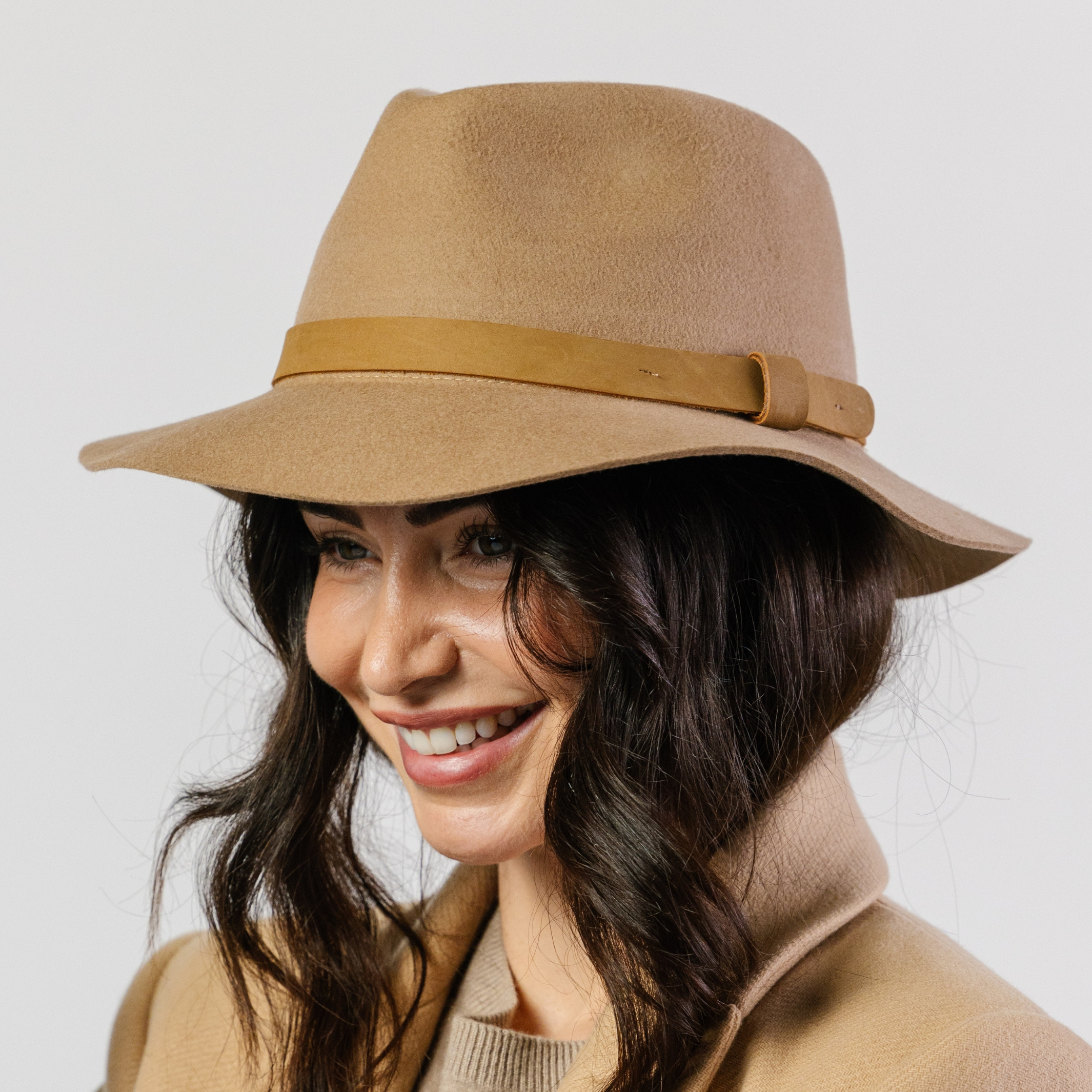 AP019 DK CAMEL 58CM (M/L) - MURRAY FELT FEDORA