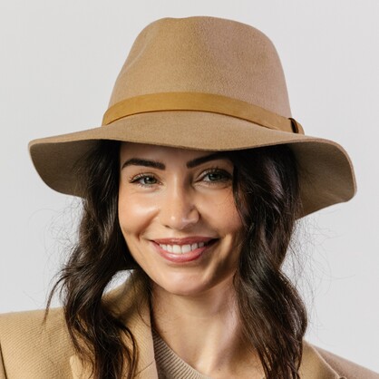 AP019 DK CAMEL 60CM (L/XL) - MURRAY FELT FEDORA