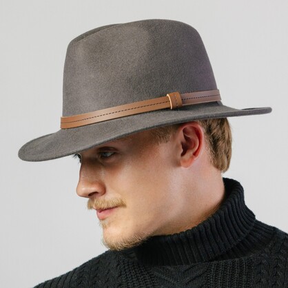 AP023 DUSKY BLUE 57CM (M) - FRAZER CREEK FELT FEDORA