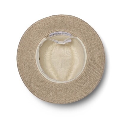 DH013 IVORY/MIX CAMEL 58CM (M) - PARSLEY BAY FLEXIBRAID® FEDORA