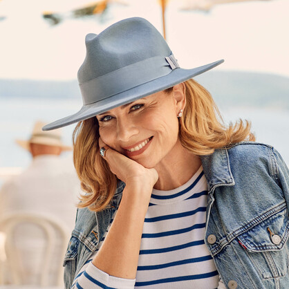 DH061 LIGHT BLUE 58CM (M) - HARTLEY FEDORA