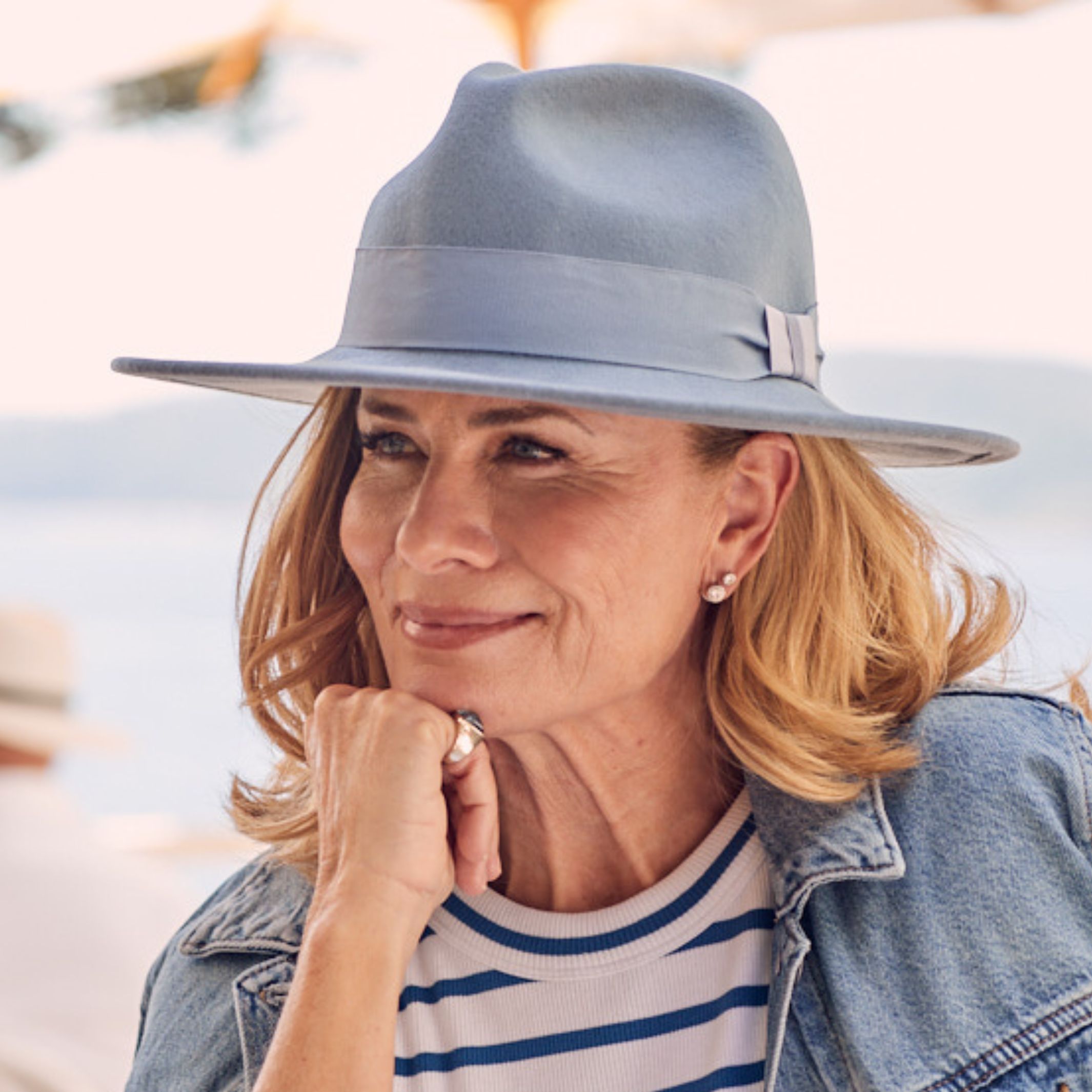 DH061 LIGHT BLUE 58CM (M) - HARTLEY FEDORA