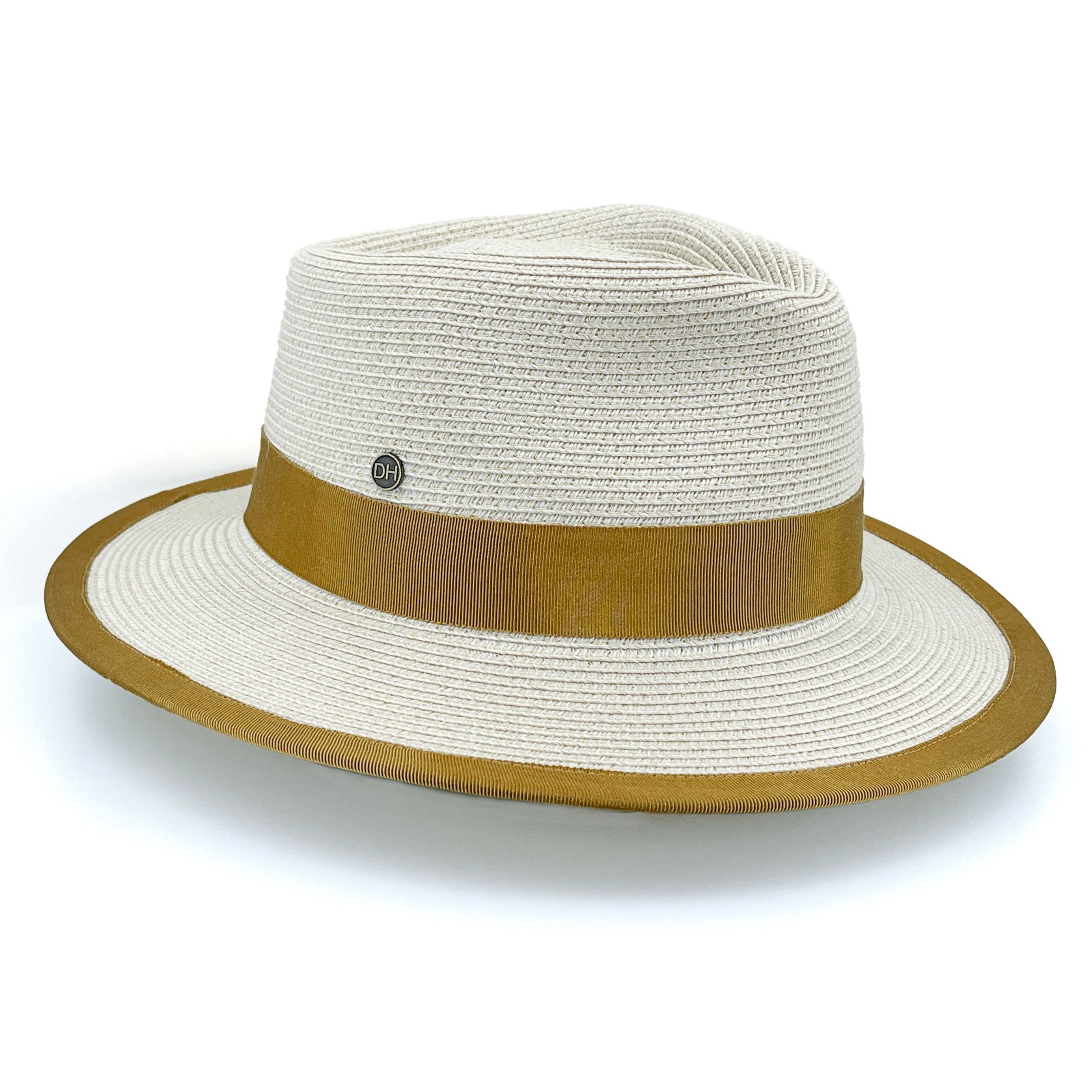 DH070 BEIGE/CARAMEL 56CM (S/M) - BOSTON FEDORA