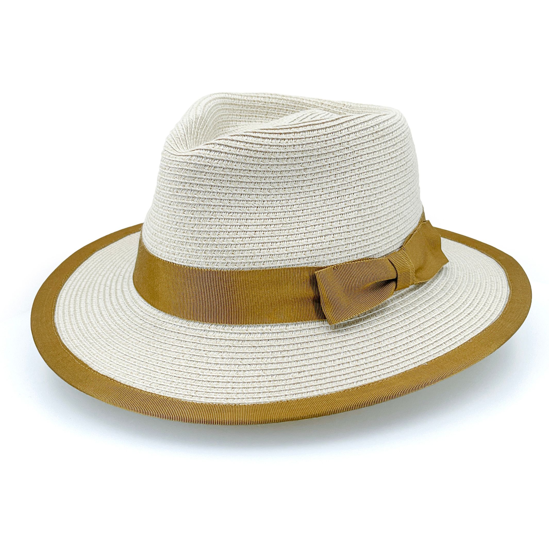 DH070 BEIGE/CARAMEL 60CM (L/XL) - BOSTON FEDORA