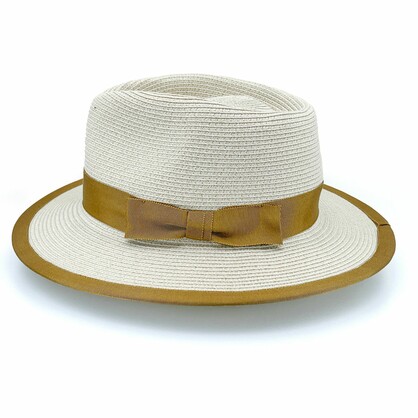 DH070 BEIGE/CARAMEL 60CM (L/XL) - BOSTON FEDORA