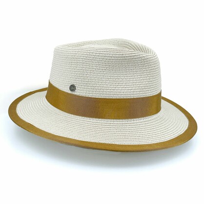 DH070 BEIGE/CARAMEL 60CM (L/XL) - BOSTON FEDORA