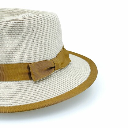 DH070 BEIGE/CARAMEL 60CM (L/XL) - BOSTON FEDORA