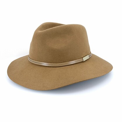 DH071 CHOCOLATE 58CM (M/L) - THORBURN FELT FEDORA