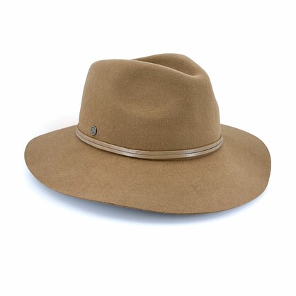 DH071 CHOCOLATE 58CM (M/L) - THORBURN FELT FEDORA